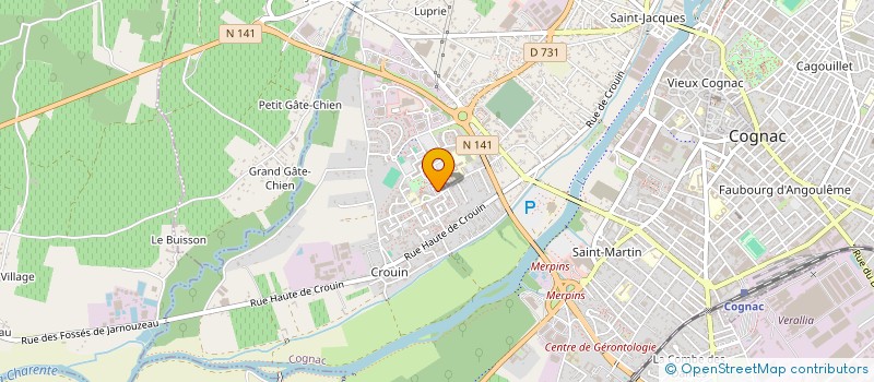 localisation de l'entreprise MONSIEUR SI MOHAMED BEN EL MKADEM à COGNAC