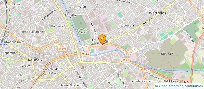 localisation de l'entreprise MONSIEUR SIDALI BENMEHANI  ROUBAIX