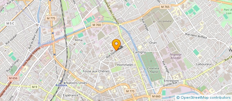 localisation de l'entreprise MONSIEUR SIDALI BOUAKKAZ  ROUBAIX