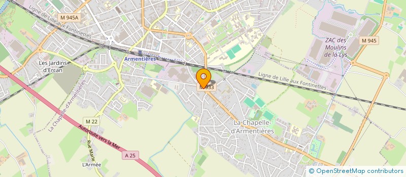 localisation de l'entreprise MONSIEUR SIDIBE SIDIBE  LA CHAPELLE-D'ARMENTIERES