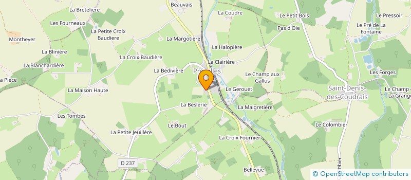 localisation de l'entreprise MONSIEUR SIDNEY CABARET  PREVELLES