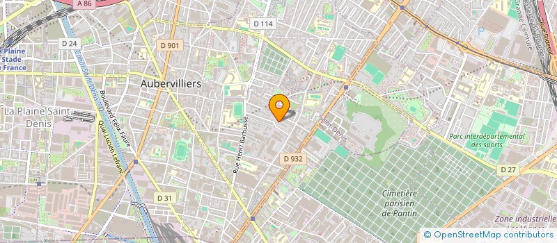 localisation de l'entreprise MONSIEUR SIDY DIARRA  AUBERVILLIERS