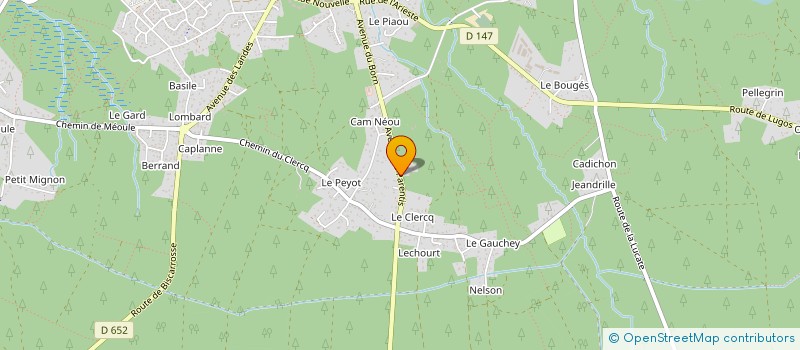 localisation de l'entreprise MONSIEUR SIEGFRIED FROGET  SANGUINET