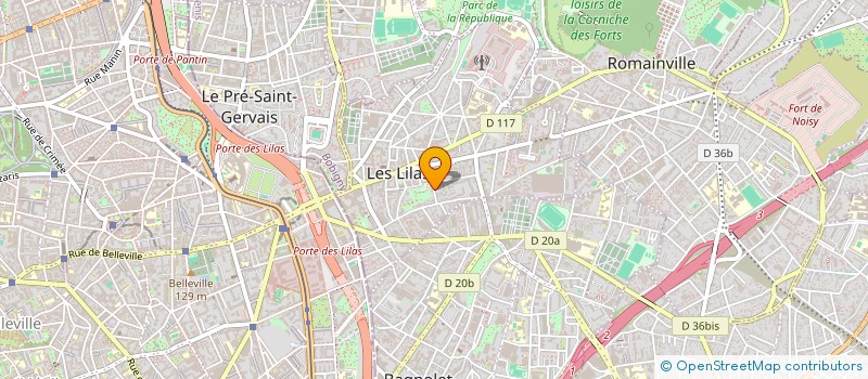 localisation de l'entreprise MONSIEUR SIEGFRIED GONY à LES LILAS