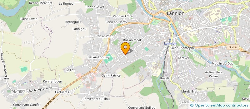 localisation de l'entreprise MONSIEUR SIEGFRIED VANSTEENBERGHE  LANNION