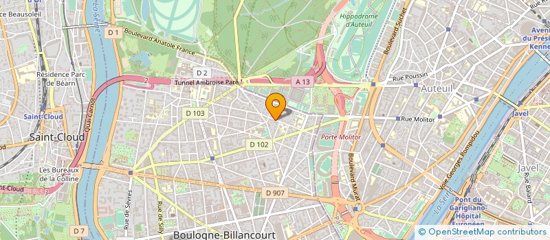localisation de l'entreprise MONSIEUR SILVERE BONNABEL à BOULOGNE-BILLANCOURT