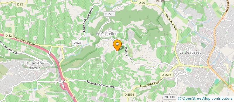 localisation de l'entreprise MONSIEUR SILVIO DE SALVO à LE CASTELLET