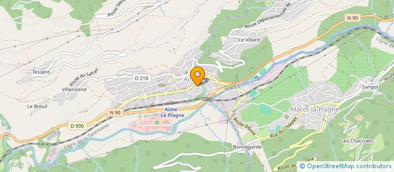 localisation de l'entreprise MONSIEUR SILVIO MARTINOD  AIME-LA-PLAGNE