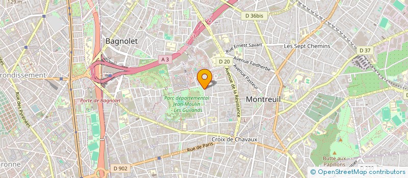 localisation de l'entreprise MONSIEUR SIMON BERNARD à MONTREUIL