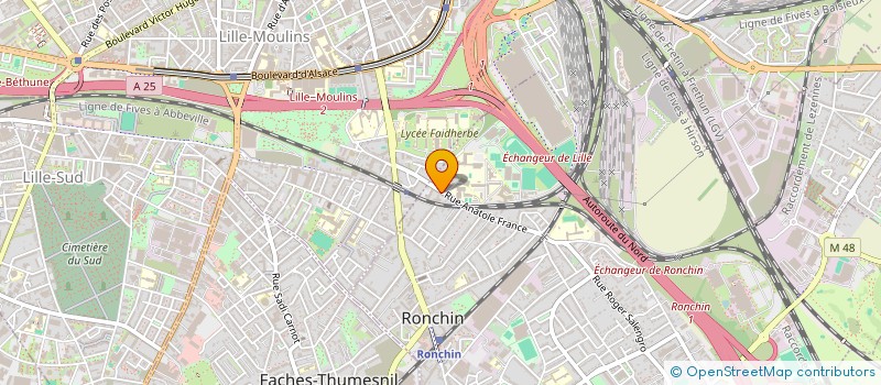 localisation de l'entreprise MONSIEUR SIMON BERNARD  RONCHIN