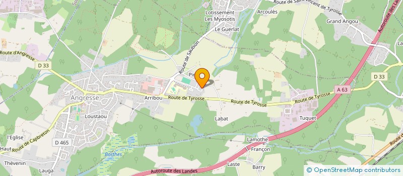 localisation de l'entreprise MONSIEUR SIMON BETBEDER  ANGRESSE