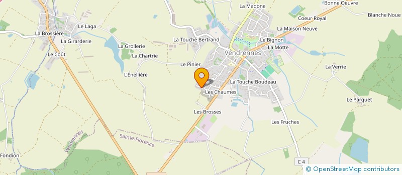 localisation de l'entreprise MONSIEUR SIMON BITAUDEAU  VENDRENNES