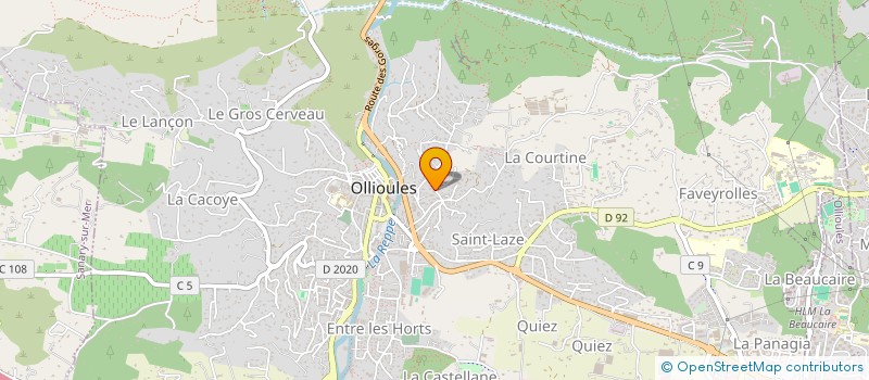 localisation de l'entreprise MONSIEUR SIMON BROQUET à OLLIOULES