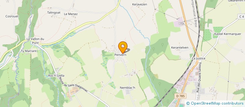 localisation de l'entreprise MONSIEUR SIMON DENAENE  PLEYBER-CHRIST