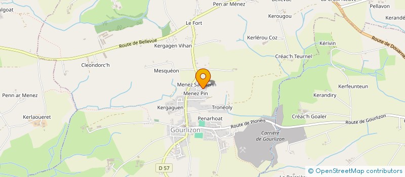 localisation de l'entreprise MONSIEUR SIMON DERRIEN  GOURLIZON