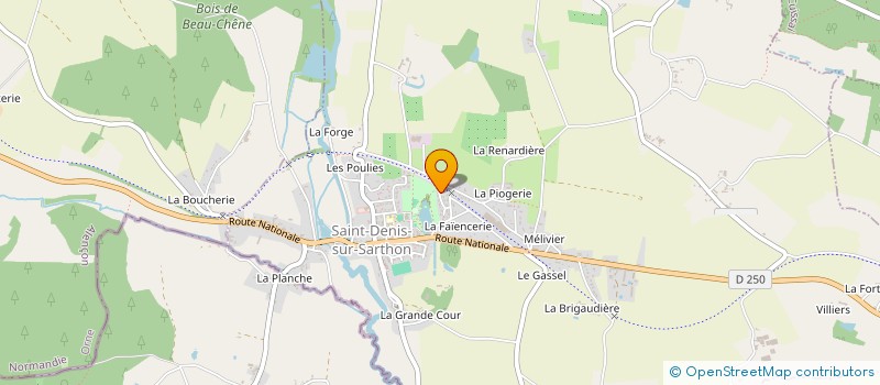 localisation de l'entreprise MONSIEUR SIMON DOUCHY à SAINT-DENIS-SUR-SARTHON