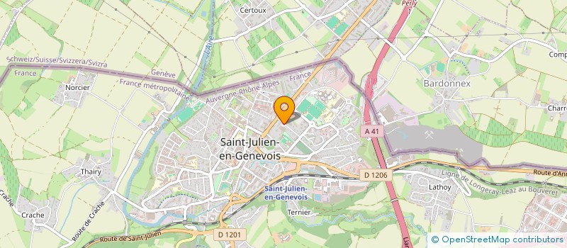 localisation de l'entreprise MONSIEUR SIMON DUART  SAINT-JULIEN-EN-GENEVOIS