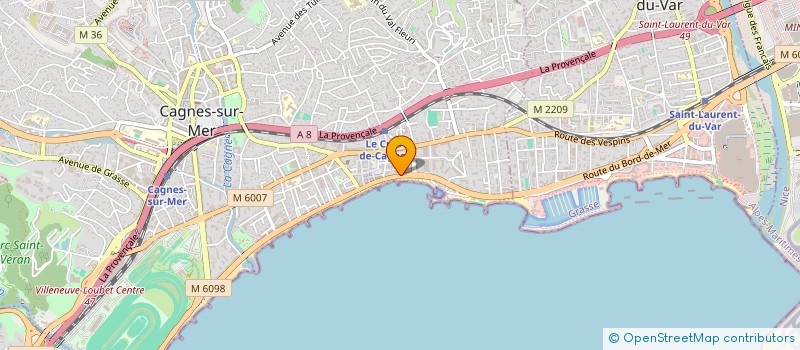 localisation de l'entreprise MONSIEUR SIMON ELGRESSY à CAGNES-SUR-MER