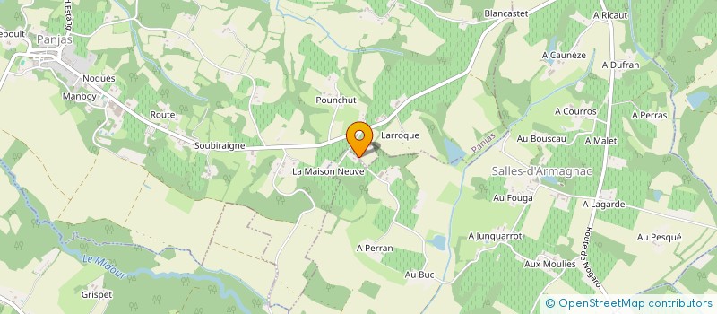 localisation de l'entreprise MONSIEUR SIMON FAGET  SALLES-D'ARMAGNAC