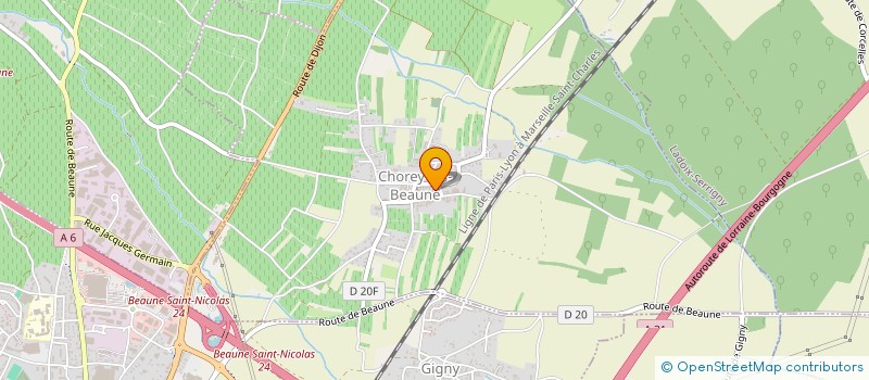 localisation de l'entreprise MONSIEUR SIMON HAIGRON  CHOREY-LES-BEAUNE