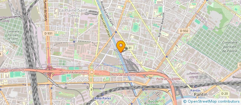 localisation de l'entreprise MONSIEUR SIMON HAO ZHANG  AUBERVILLIERS