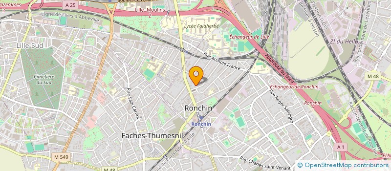 localisation de l'entreprise MONSIEUR SIMON HENRY  RONCHIN