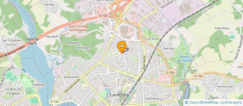 localisation de l'entreprise MONSIEUR SIMON JULIEN BOZEC  LANESTER