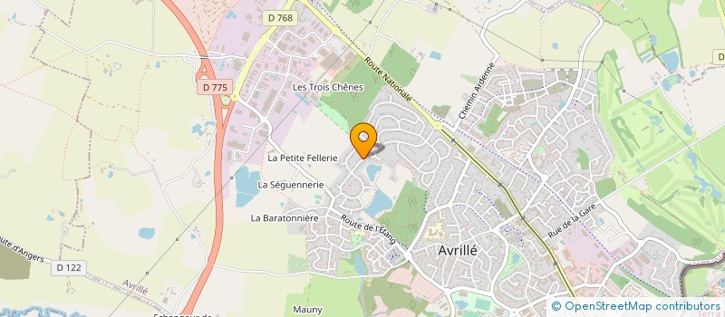 localisation de l'entreprise MONSIEUR SIMON JUSTIN à AVRILLE