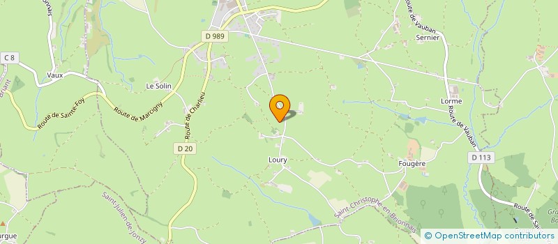 localisation de l'entreprise MONSIEUR SIMON LAMOTHE  ST CHRISTOPHE-EN-BRIONNAIS