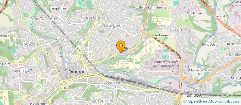 localisation de l'entreprise MONSIEUR SIMON LESVENAN à QUIMPER