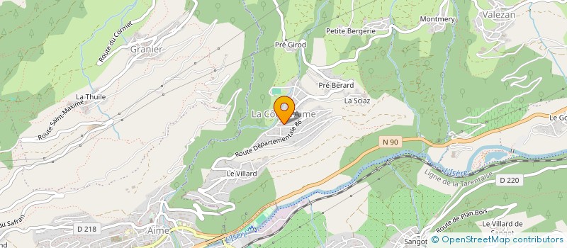 localisation de l'entreprise MONSIEUR SIMON MASI  LA PLAGNE TARENTAISE