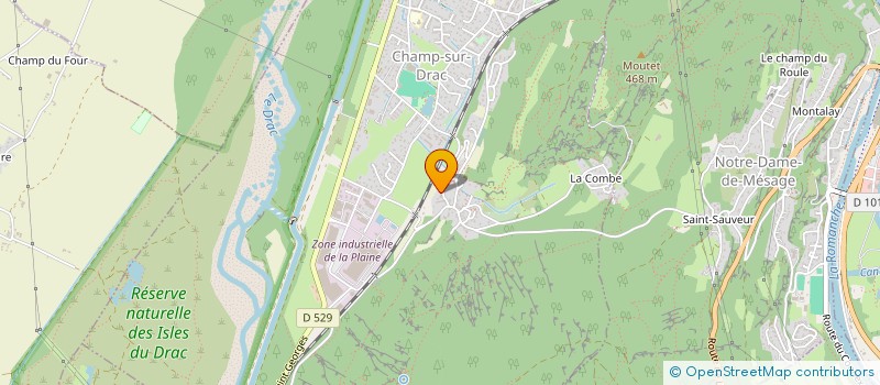 localisation de l'entreprise MONSIEUR SIMON MOULIN  CHAMP-SUR-DRAC