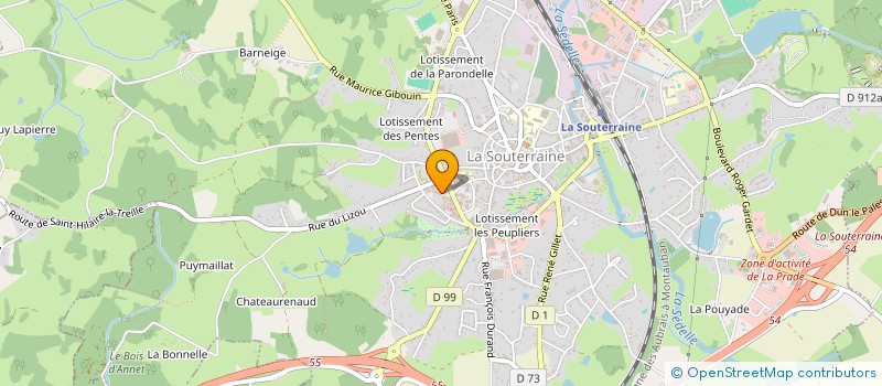 localisation de l'entreprise MONSIEUR SIMON MOUMBOUNOU à LA SOUTERRAINE
