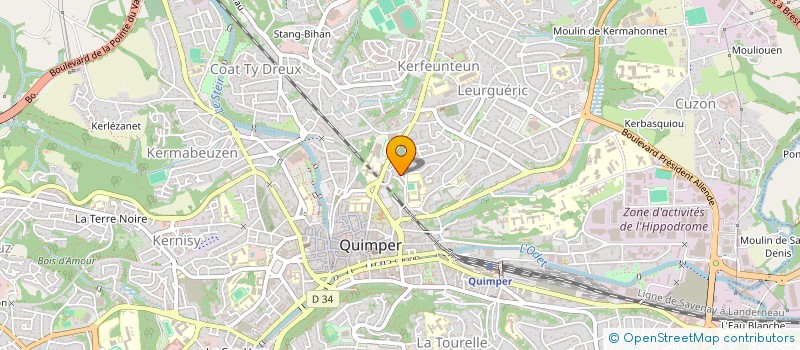 localisation de l'entreprise MONSIEUR SIMON PAUL à QUIMPER