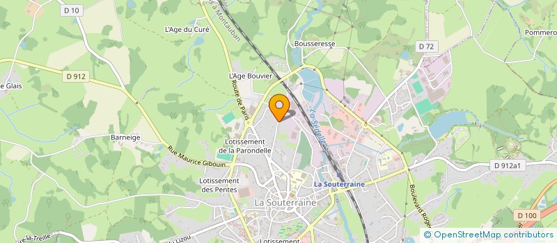 localisation de l'entreprise MONSIEUR SIMON PEINTURIER à LA SOUTERRAINE