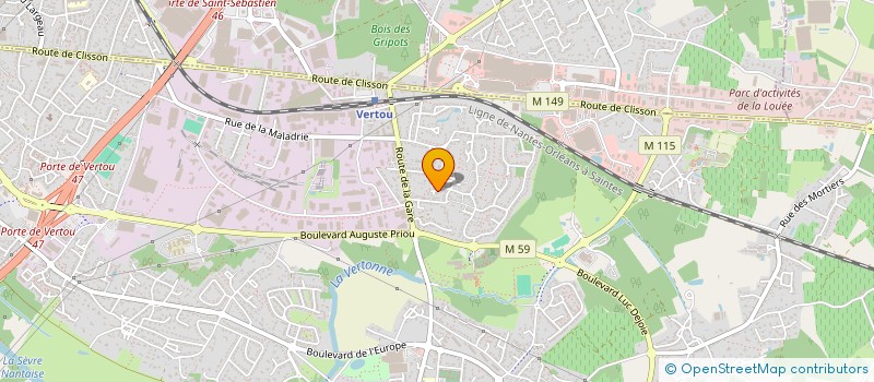 localisation de l'entreprise MONSIEUR SIMON PRIOU à VERTOU