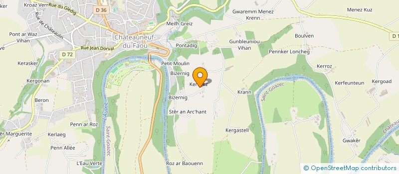 localisation de l'entreprise MONSIEUR SIMON REID à CHATEAUNEUF-DU-FAOU