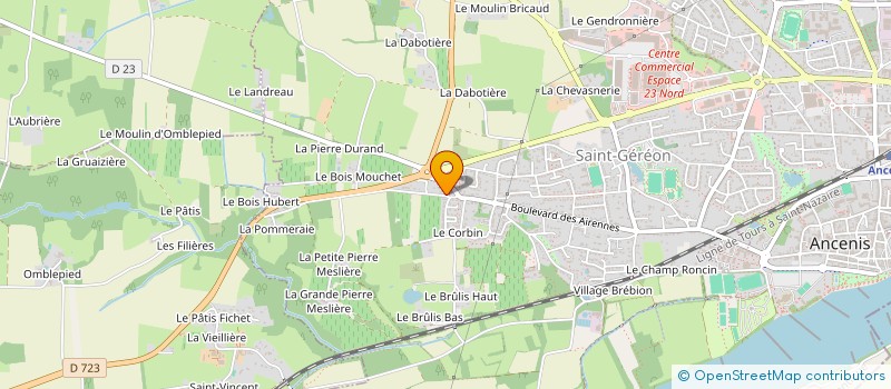 localisation de l'entreprise MONSIEUR SIMON TAVERNE  ANCENIS-SAINT-GEREON