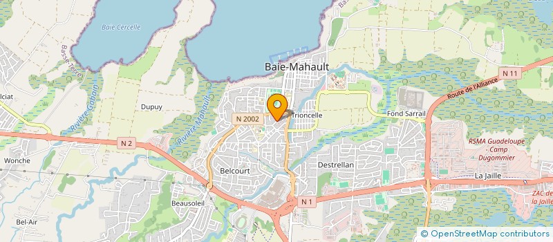 localisation de l'entreprise MONSIEUR SINCLAIR LACOUR  BAIE-MAHAULT