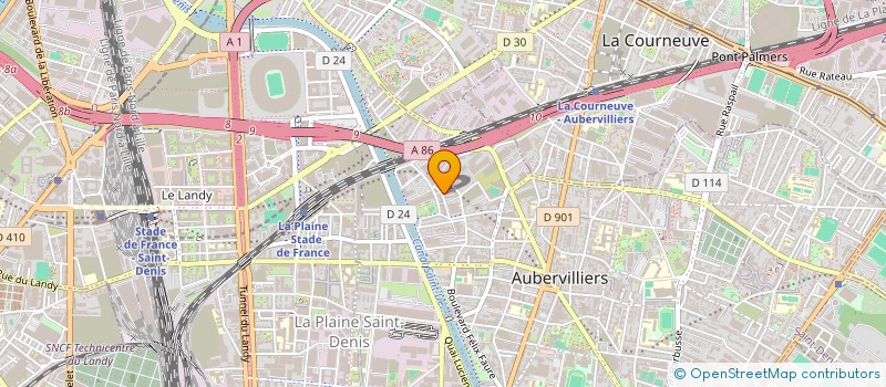 localisation de l'entreprise MONSIEUR SINDOU KAMAGATE  AUBERVILLIERS