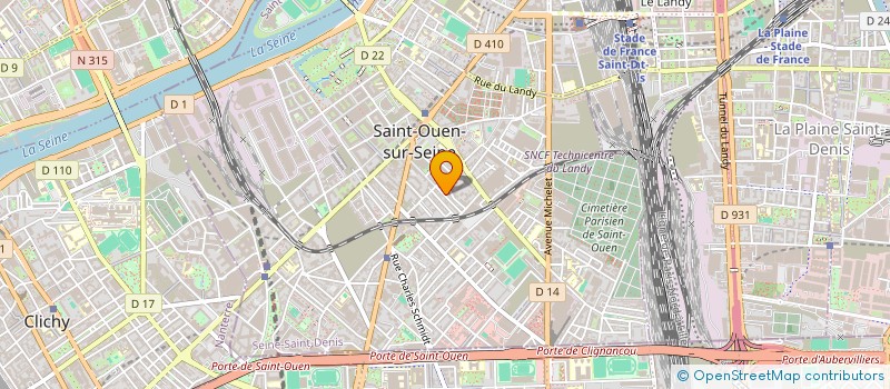 localisation de l'entreprise MONSIEUR SLIMANE DABEL  SAINT-OUEN-SUR-SEINE