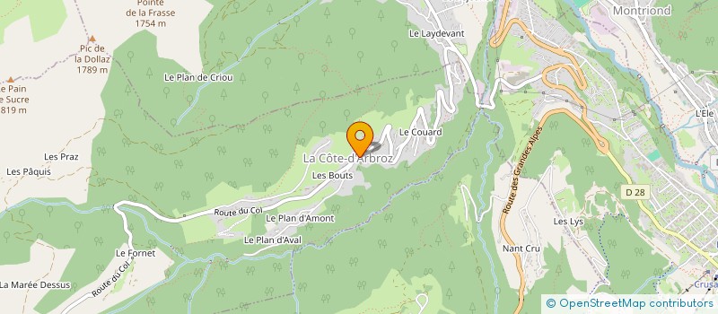 localisation de l'entreprise MONSIEUR SOANE POTINIERE  LA COTE-D'ARBROZ