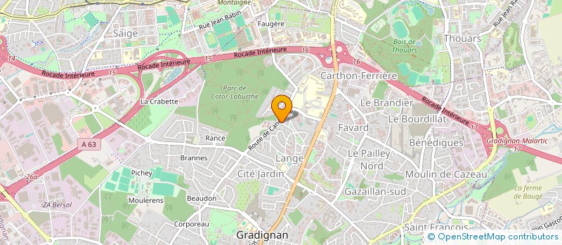 localisation de l'entreprise MONSIEUR SOFIANE EL KIRAT  GRADIGNAN