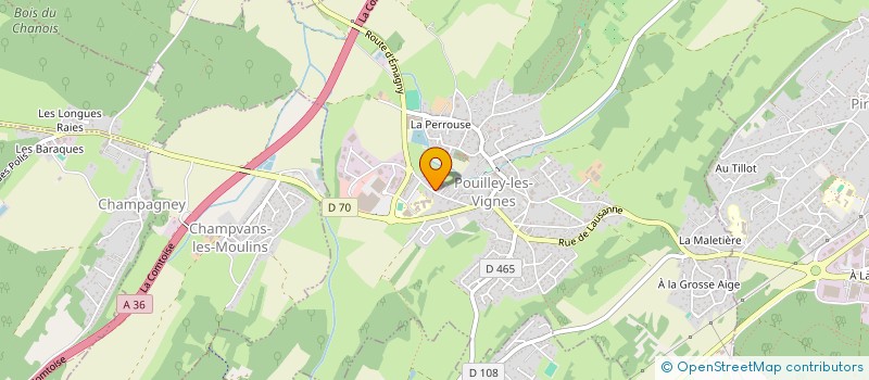 localisation de l'entreprise MONSIEUR SOFIANE HUCHON  POUILLEY-LES-VIGNES