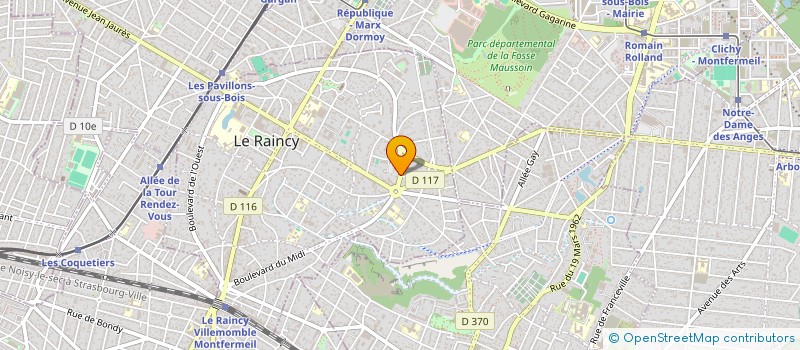 localisation de l'entreprise MONSIEUR SOFIANE TEBSI à LE RAINCY
