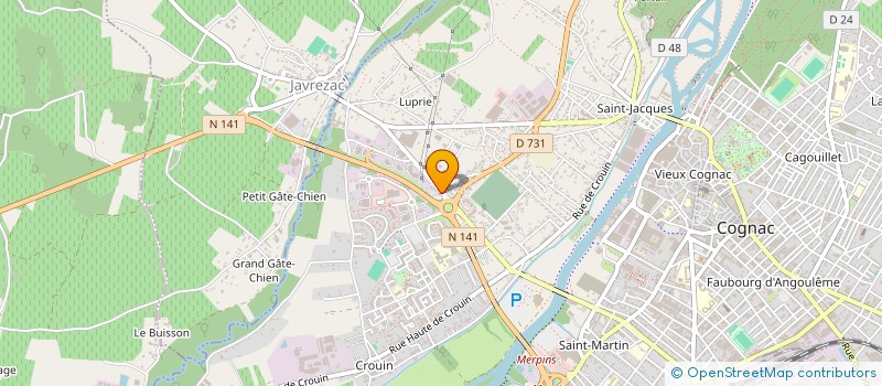 localisation de l'entreprise MONSIEUR SONY FELTAIN à COGNAC