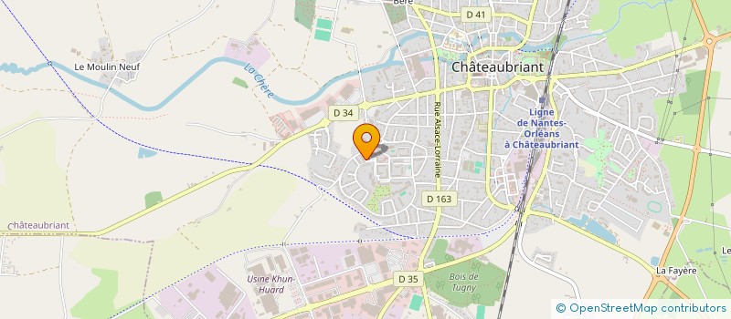 localisation de l'entreprise MONSIEUR SOSTHENE MICHEL  CHATEAUBRIANT