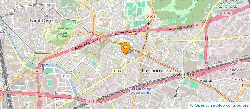 localisation de l'entreprise MONSIEUR SOUFIANE BENARAOUR à LA COURNEUVE