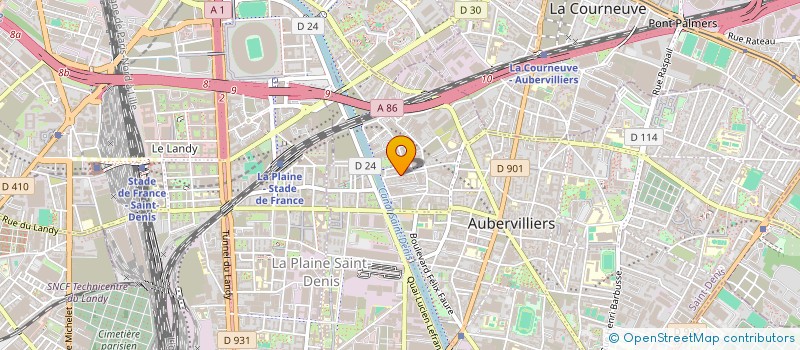 localisation de l'entreprise MONSIEUR SOUFIANE HALLAL  AUBERVILLIERS