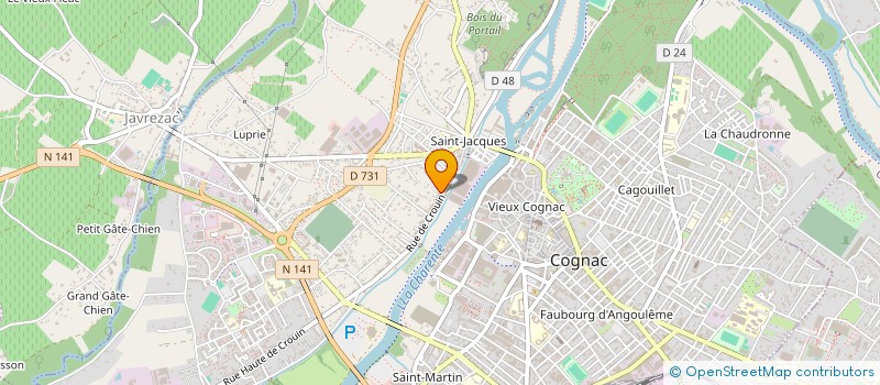 localisation de l'entreprise MONSIEUR SOUFIYAN OUALLA à COGNAC